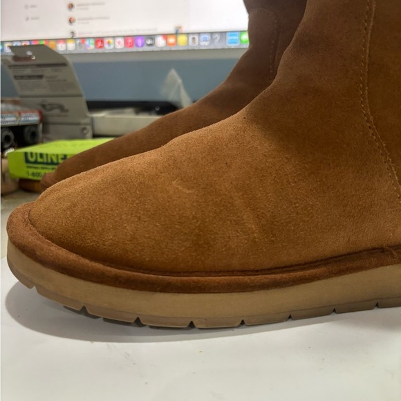 MICHAEL KORS Women’s Sheep Fur Lined Tall Chestnut Boots Sz 9 - Picture 9 of 10